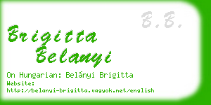 brigitta belanyi business card